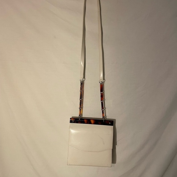 daniel ames Handbags - Daniel Ames Elegant White Crossbody Bag with tortoiseshell accents